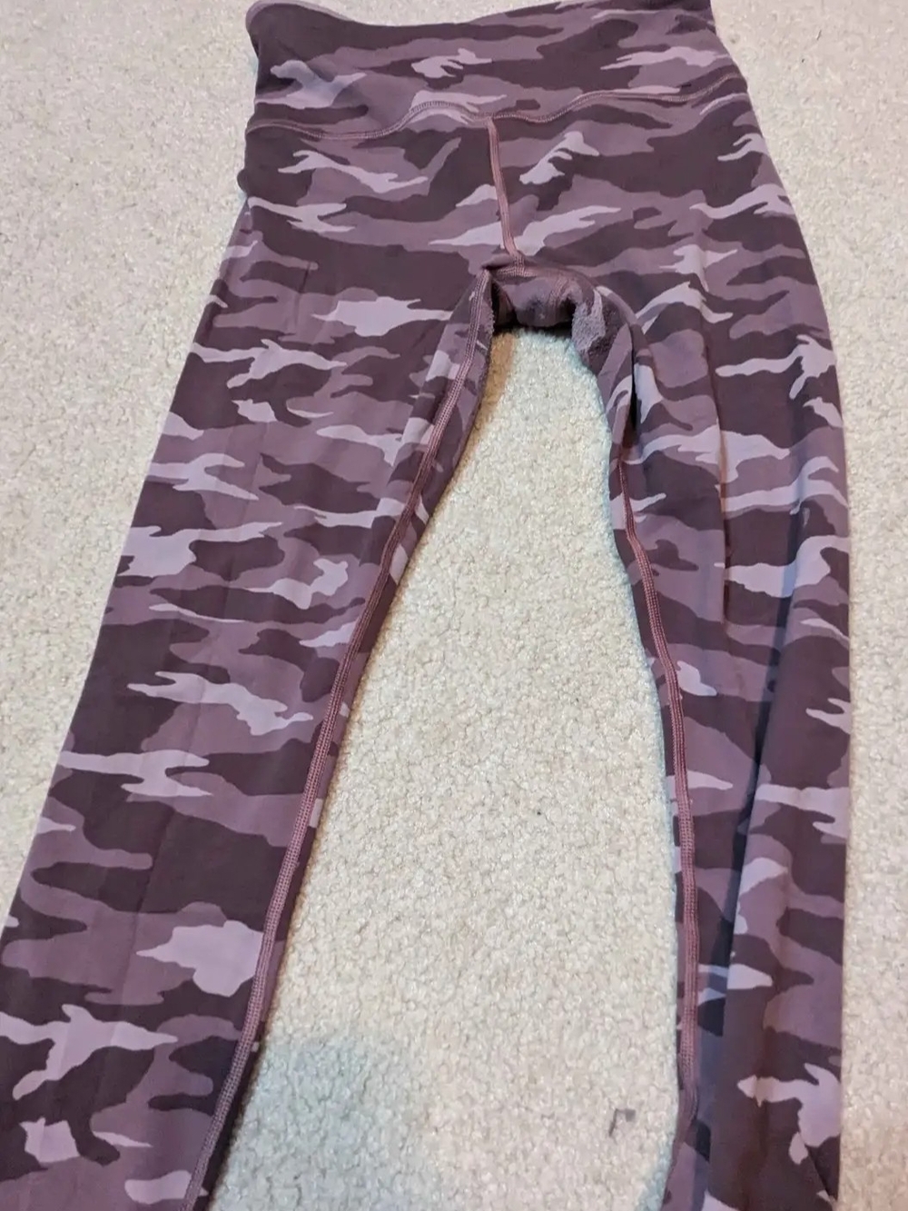 Athleta Pink and Mauve Camouflage Leggings